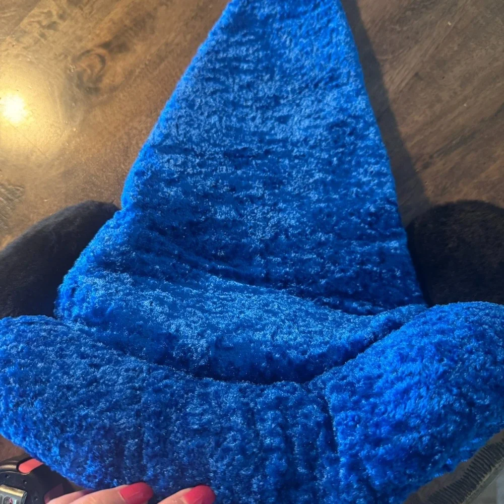 Disneyland World Mickey Mouse Sorcerer Wizard Blue‎ Hat With Ears Adult